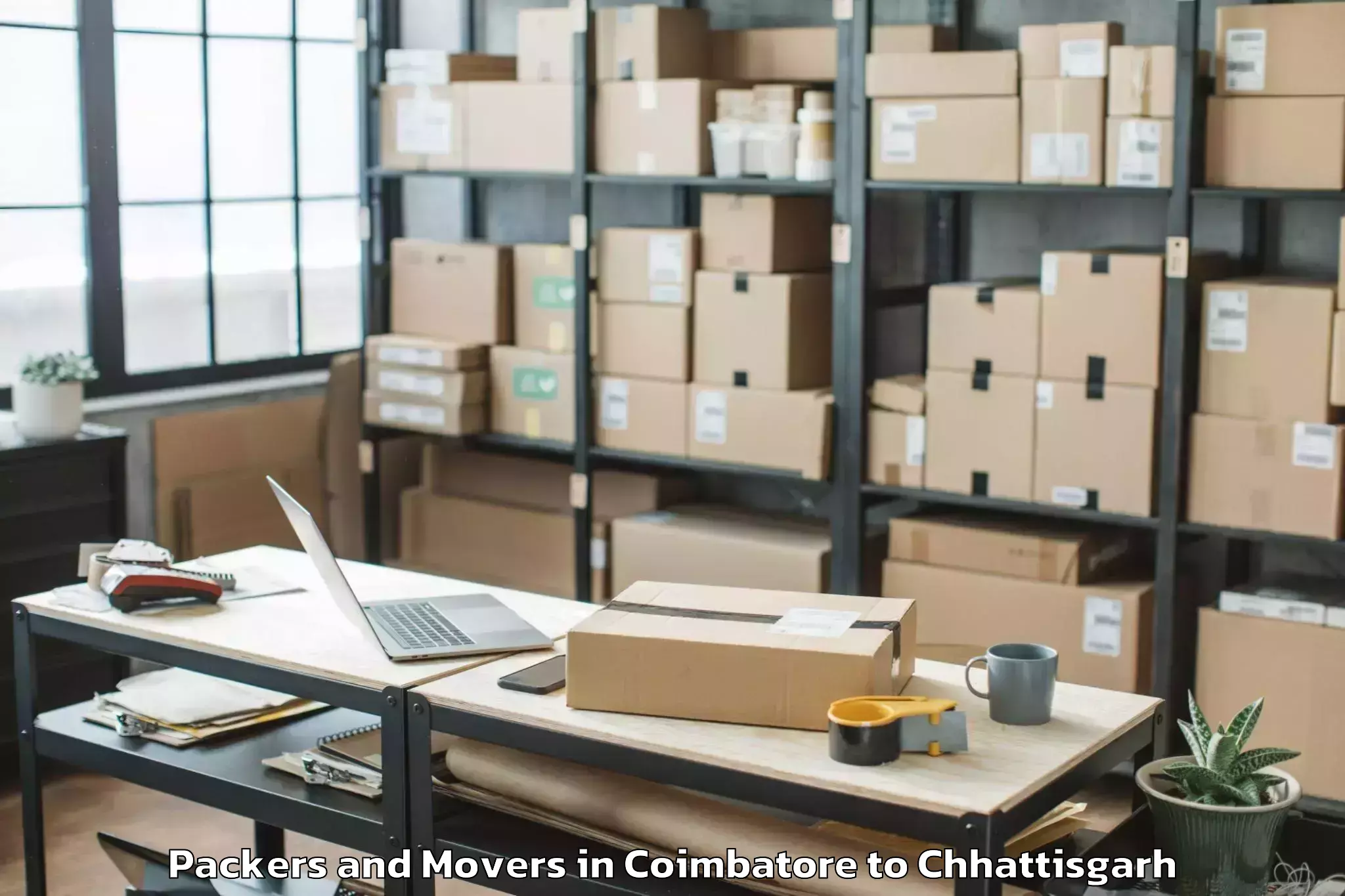 Discover Coimbatore to Korba Packers And Movers